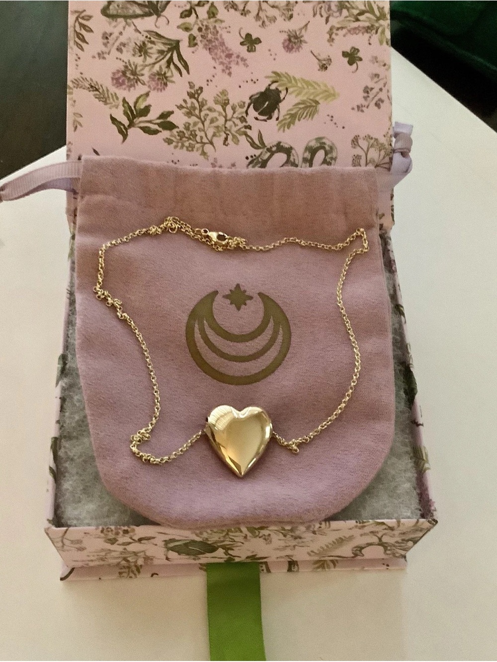 Gold Heart Necklace with Delicate Chain - Women's Jewelry